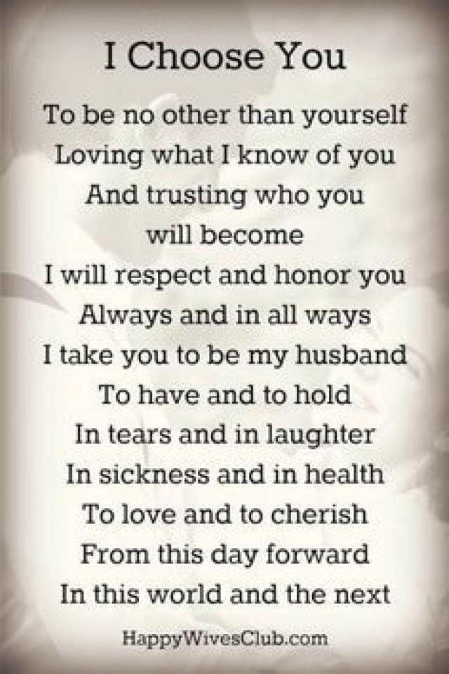 vows for him