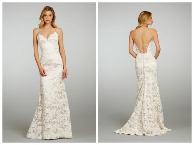 wedding photo - Straps A-line Sweetheart Lace Wedding Dress with Lace-up Back