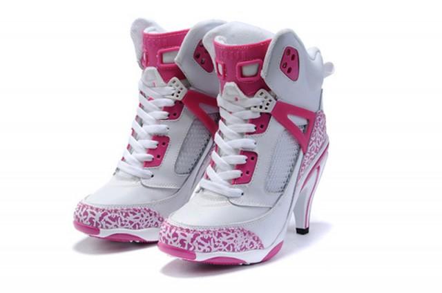wedding photo - Hot Air Jordan 3.5 High Heels Pink White Shoes From China