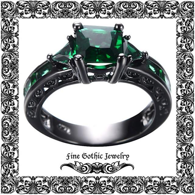 wedding photo - Gothic Engagement Ring 