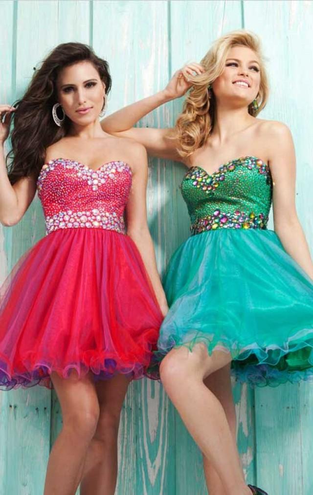 wedding photo - A-line Sweetheart Sleeveless Tulle Cocktail Dresses With Beaded Online Sale at GBP94.99