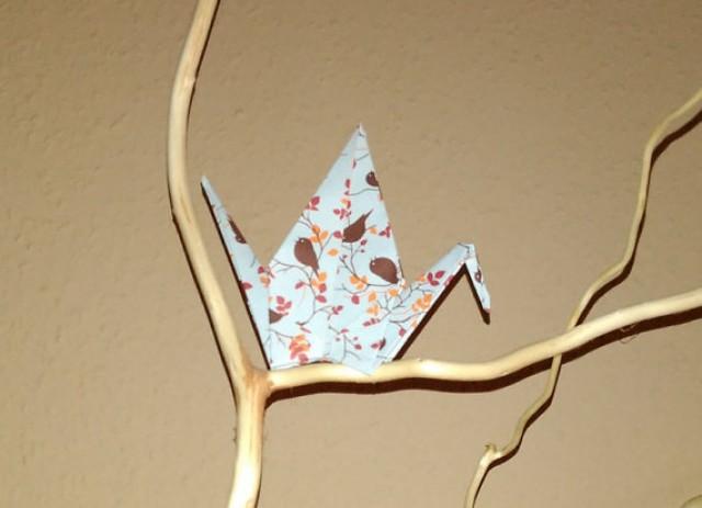 wedding photo - Origami spring crane, origami cranes, spring wedding, wedding crane, crane decoration, wedding decoration, paper goods, printed crane
