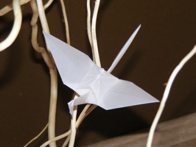 wedding photo - Origami wedding crane, set of 100 origami crane, tracing paper crane, wedding origami, wedding crane, wedding decor crane, tracing paper