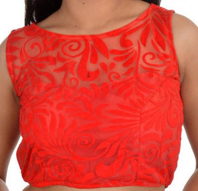 wedding photo - Red Lovely Embroidery Designer Blouse