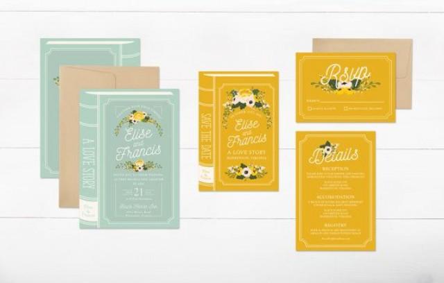 Library Wedding Invitations By Annie Clark Minted Green Purple Library Wedding Invitation Suite