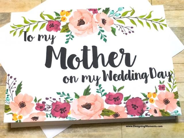 Mom Thank You Mother Wedding Card, Mom Thank You Card, Thank You Mom, Mother Card, Wedding Day Mom Thank You Card, I Love You Mom
