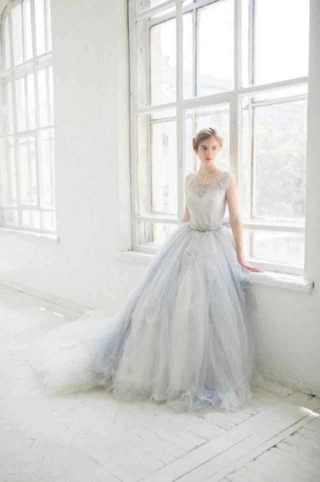 Blush & Dusty Blue Wedding Gowns You'll Love