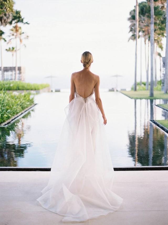 wedding photo - Chic Bridal Gown Inspiration In The Tropics - Once Wed