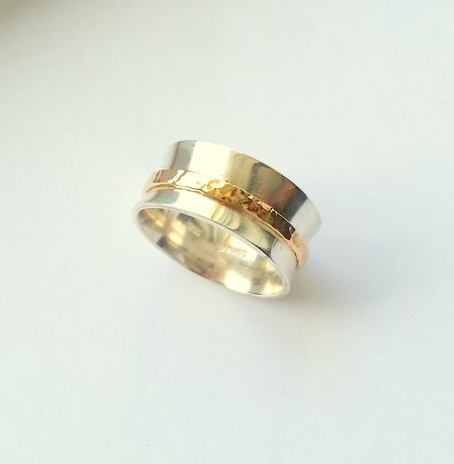 wedding photo - Silver Spinner Ring