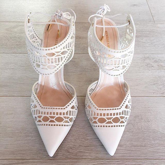 wedding photo - WedLuxe Media On Instagram: “As Seen On Set At A Photoshoot For ’s Upcoming S/F2016 Issue, These  Leda Laceup Pumps From @davidsfootwear To Die…”
