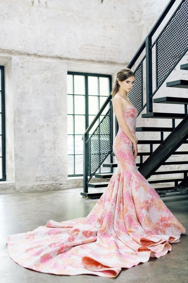 Fuscia Print Stylish Dress