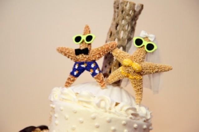 Starfish Wedding Cake Topper