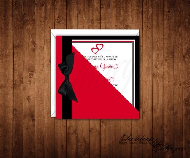 Best Collections For Valentine Wedding Invitations Red Hearts Valentine Wedding Invitations