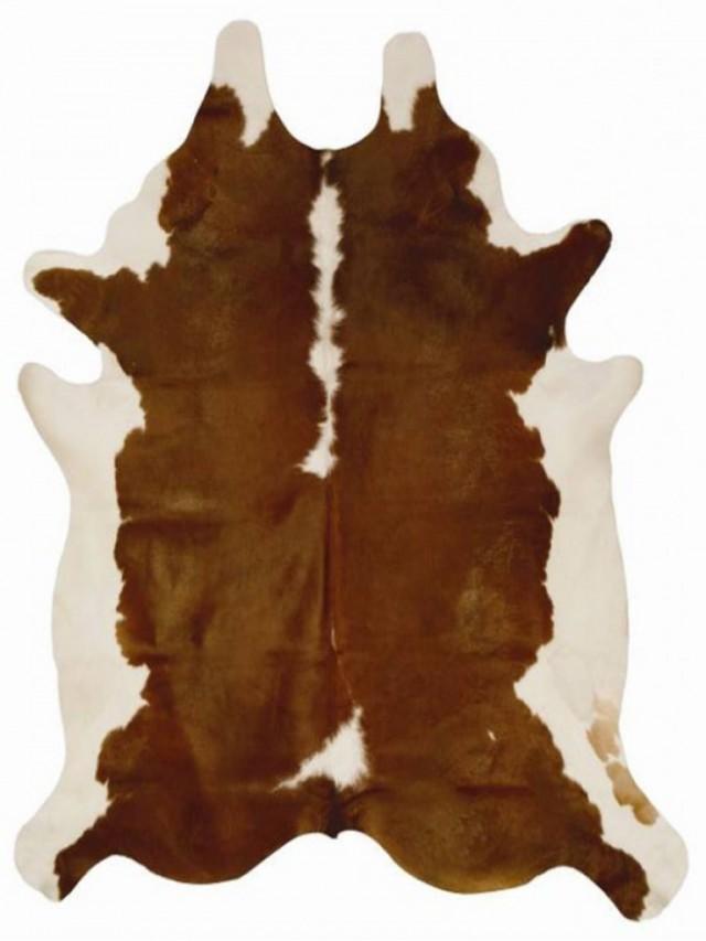 wedding photo - Brazilian Brown and White Cowhide Rug - Natural By Sevenhillsrug