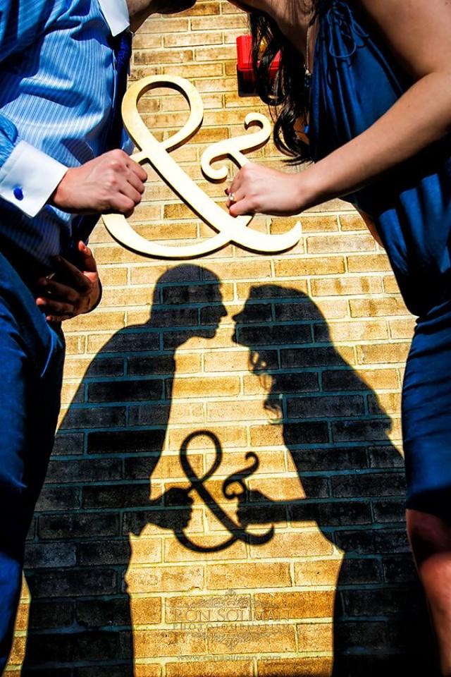 wedding photo - Silhouette And Shadow Engagement Photos