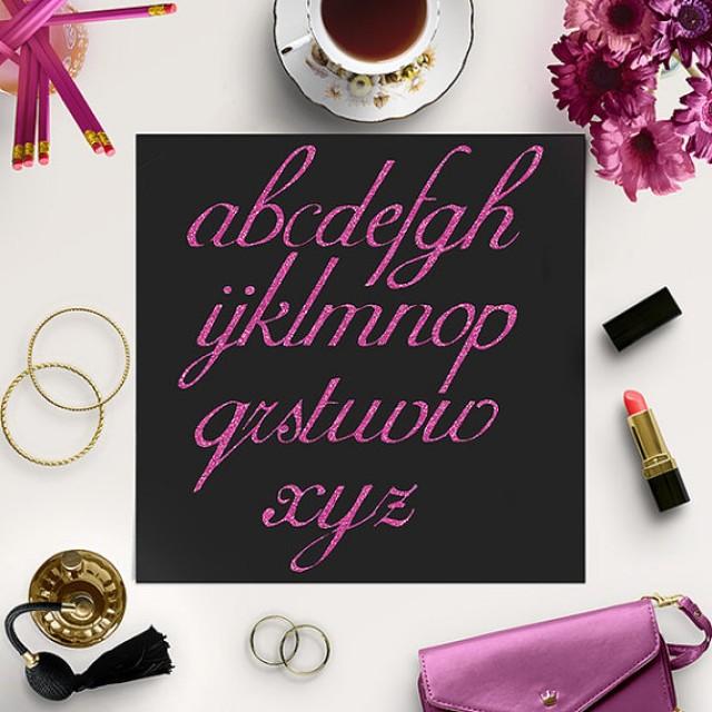 wedding photo - Pink Glitter Alphabet Clipart / Pink Glitter Letters / Glitter Alphabet Clip Art / Pink Alphabet Letters / Coupon Code: BUY5FOR8