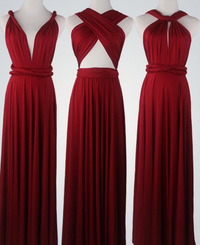 wine red bridesmaid dress infinity dress convertible dress wrap dress multiway dress prom dress wedding dress cocktail dress maxi dress