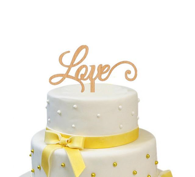 wedding photo - LOVE Cake Topper Wooden Rustic Wedding Topper Wood Wedding Cake Topper
