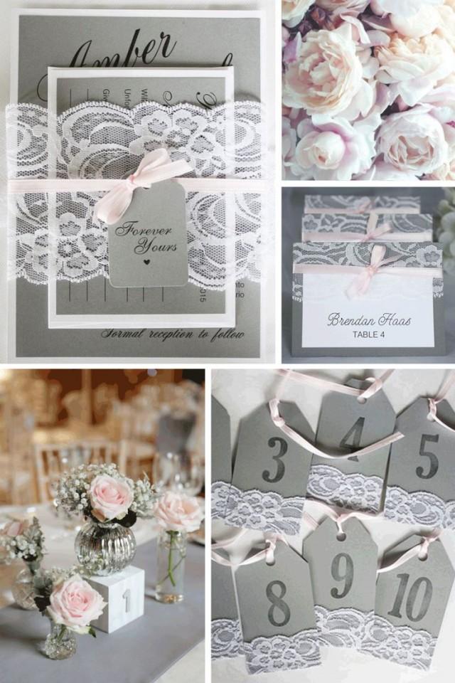 Grey And Pink Table Numbers, Grey Pink Wedding, Grey Blush Wedding, Rustic Table Number, Wedding Table Number, Rustic Wedding, Lace Wedding