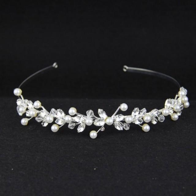 wedding photo - Pearl Crystal Bridal Headband And Tiaras Wholesale Best Wedding Hair Accessories