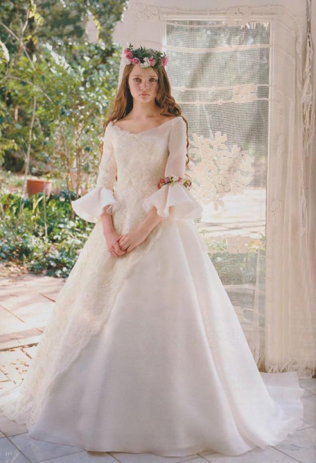 wedding photo - Princess Fair Tale Victorian Style Wedding Dress