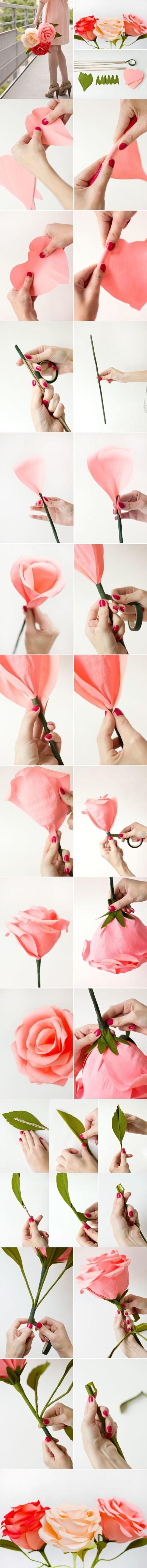 DIY Giant Crepe Paper Rose 