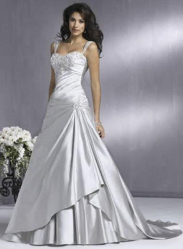 wedding photo - Sexy New white/Silver wedding dress custom size colour