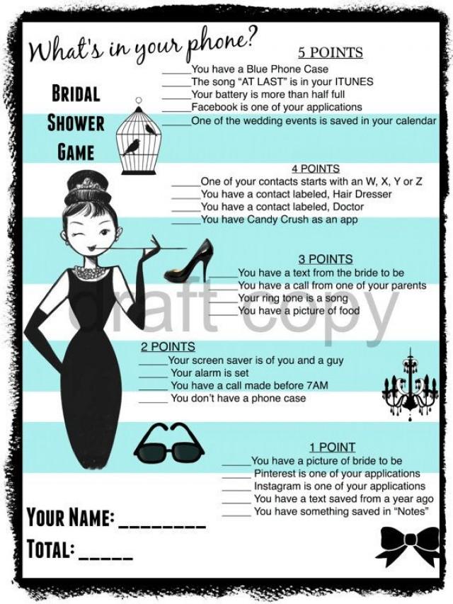 Wedding Shower Game-Breakfast At Tiffany's-Printable Game #2550630 ... Wedding Shower Game-Breakfast At Tiffany's-Printable Game #2550630 ...
