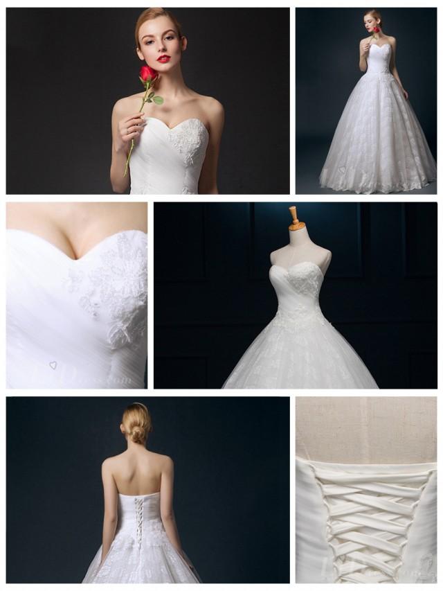 wedding photo - Sweetheart A-line Lace Wedding Dress