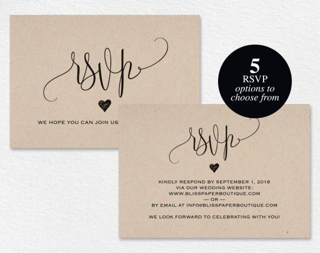 Free Printable Wedding Rsvp Card Templates