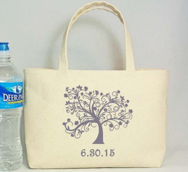 wedding photo - WELCOME BAG Set of 20 Tree of Life Wedding Welcome Tote, Hotel Guest Favor Bag, Wedding Favor, Out of Town Guest Welcome Bag, Rustic Canvas
