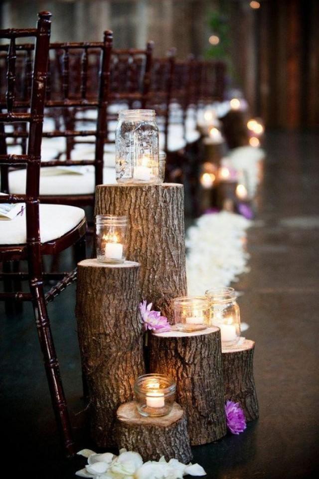 Country Rustic Wedding Theme With Tree Stump