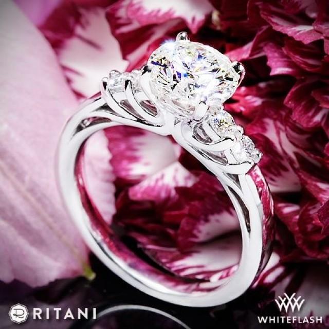 14k White Gold Ritani 1RZ2716 Diamond Engagement Ring