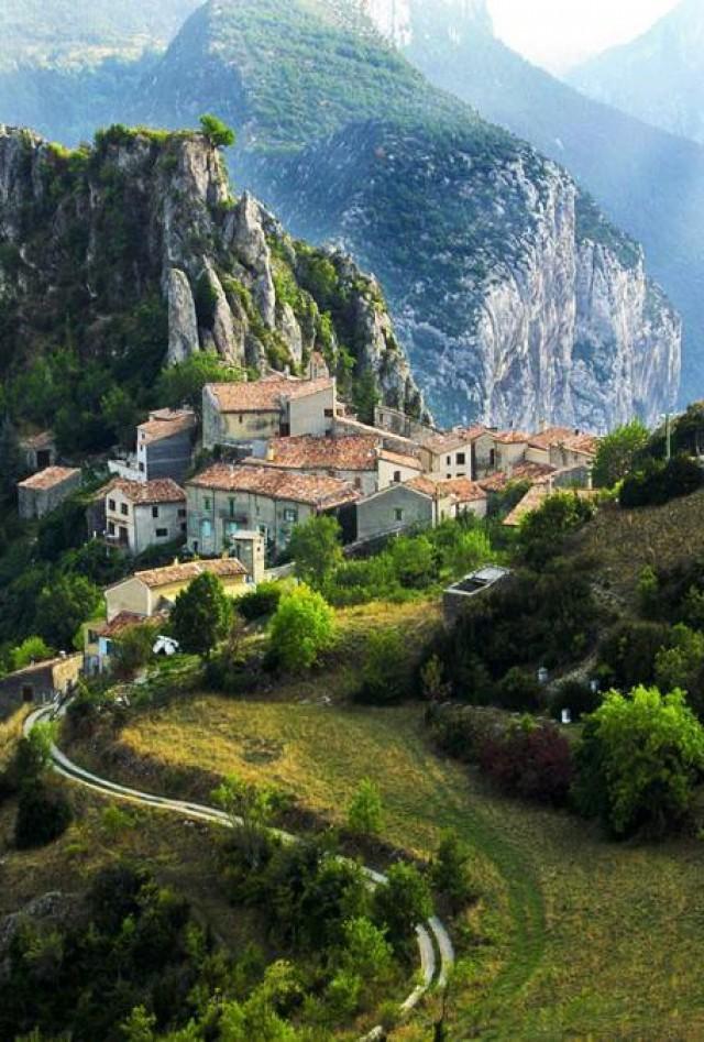 Mountain Village In Rougon, France: - PixoHub