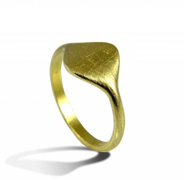 wedding photo - Infi Ring, Pinky Gold Ring, Yellow Gold, Small Gold Ring, Basic Ring, Gift, Graduation Gift, Rhombus Band, Gold Wedding Band,