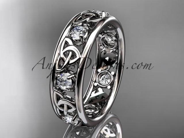 wedding photo - Spring Collection, Unique Diamond Engagement Rings,Engagement Sets,Birthstone Rings - platinum celtic trinity knot engagement ring wedding band