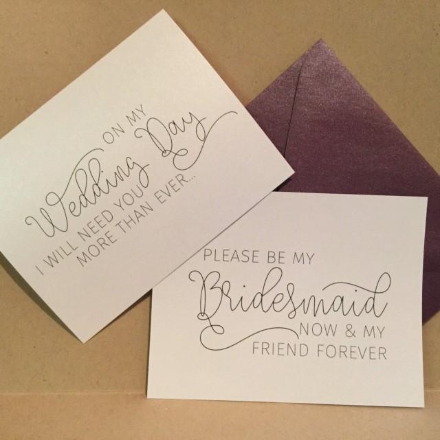 Will You Be My Bridesmaid Card Cards Maid of Honor Flower Girl Bridal Party Proposal { now and forever }
