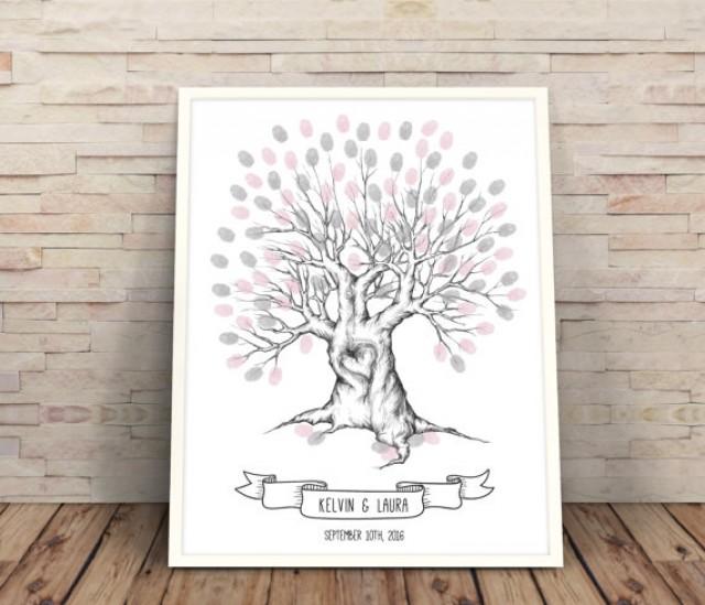 wedding photo - Wedding Tree, finger print tree, Printable wedding Tree, wedding tree printable, Wedding Guest Book, Wedding Trees, hand drawn wedding tree