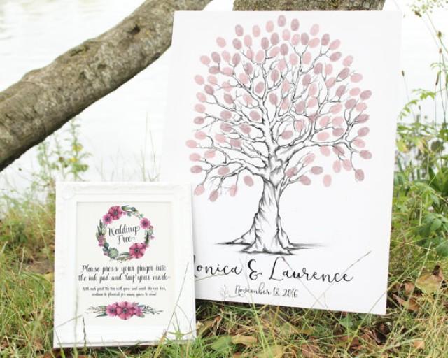 wedding photo - Wedding Tree, finger print tree, Printable wedding Tree, wedding tree printable, Wedding Guest Book, Wedding Trees, hand drawn wedding tree