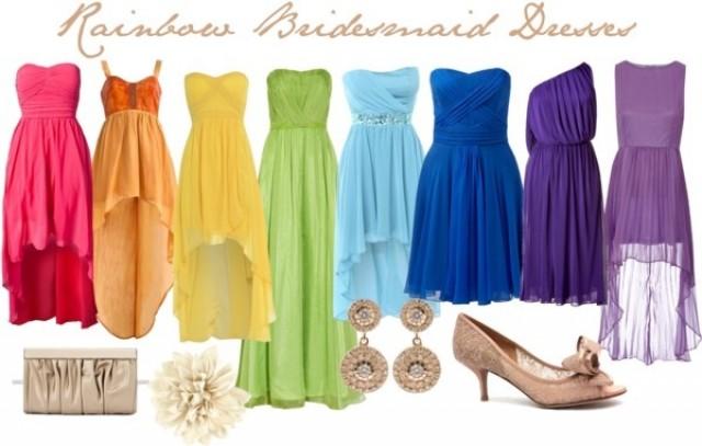 Rainbow Bridesmaid Dress Idea
