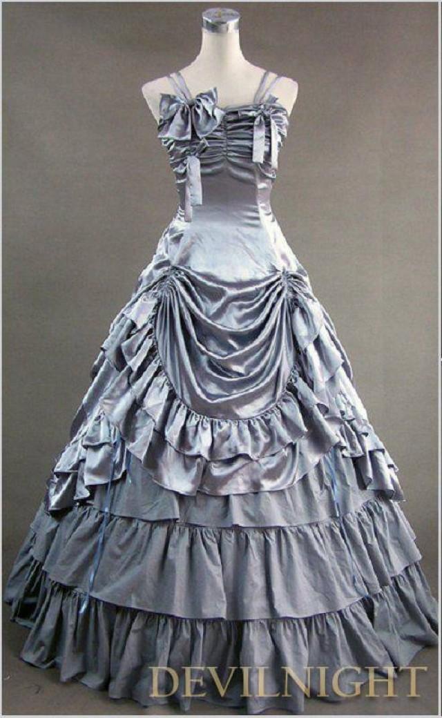 wedding photo - Luxuriant Sliver Sleeveless Gothic Masquerade Victorian Dress