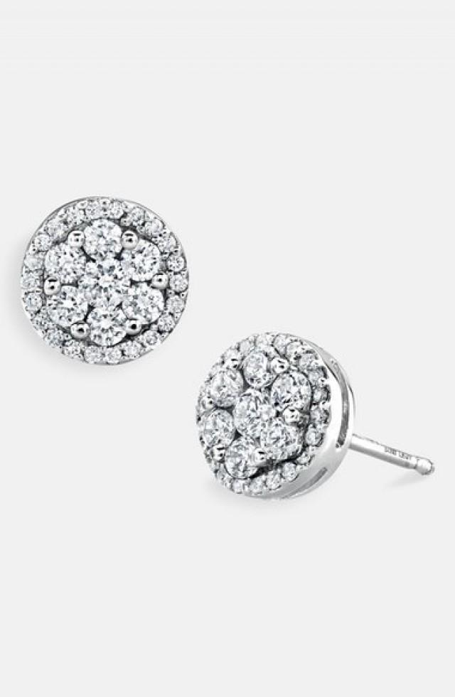 Bony Levy Flower Button Diamond Earrings (Nordstrom Exclusive)
