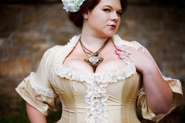 Victorian Wedding Dress Corseted Jacket Steampunk Style Silk - Custom to Order