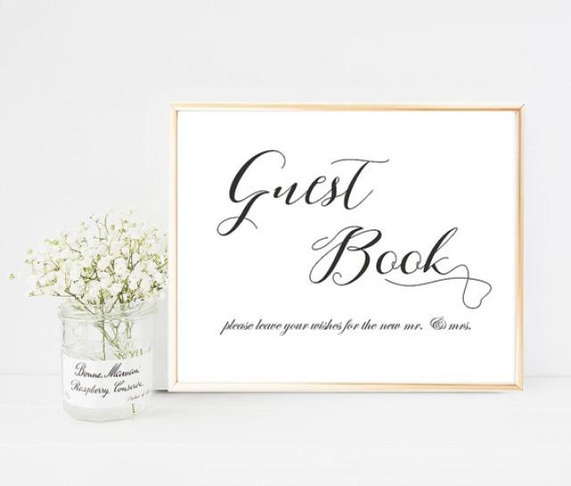 wedding photo - Printed Guest Book Wedding Sign, Please Sign Our Guest Book Sign, Guest Book Sign Paper, Wedding Guest Book Sign, Guest Book Sign Print