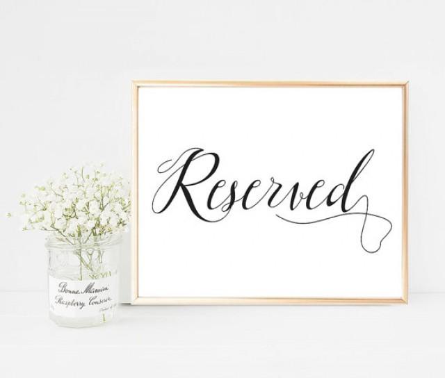 wedding photo - Modern Reserved Wedding Sign Printable, Instant Download, Wedding Reserved Card, Digital, Reserved 8x10 or 5x7 Sign, PDF, DIY, Vintage