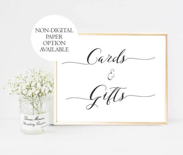 wedding photo - Printed Gifts and Cards Wedding Sign, Gifts Wedding Sign, Gifts Cards Wedding Sign, Modern, Calligraphy, Vintage, Wedding Gifts Sign, white