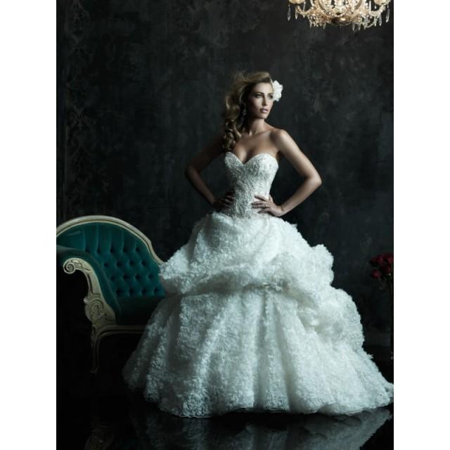 wedding photo - Allure Couture C242 Beaded Ball Gown Wedding Dress - Crazy Sale Bridal Dresses