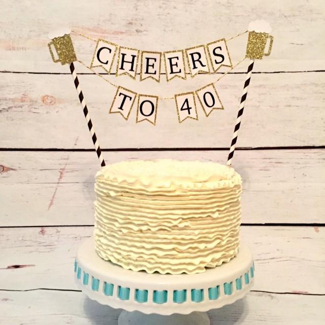 wedding photo - Beer mug cake topper, 21st birthday, 30th birthday, cheers to 30 years, dirty thirty, thirsty thirty, cupcake toppers, cake topper