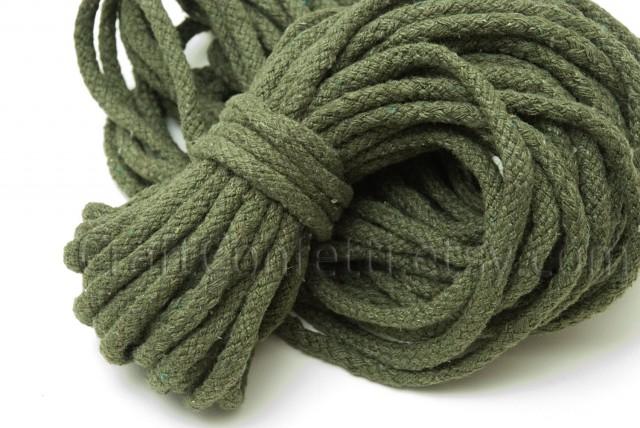 wedding photo - Green cotton rope 5mm Decorative rope  Khaki cotton cord 100% cotton cord Raw for crafts Braiding cord Drawstring rope Bulky yarn / 2 meters