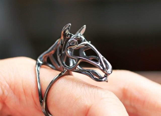 wedding photo - Zodiac Horse Ring, horsey collection, wire sculpture, Zodiac Morphosis, animal ring, animal totem jewelry, Vulcan Jewelry
